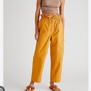 L.F. MARKEY Mustard Yellow Hugo Trouser Paperbag Pants Size 4 Relaxed Skater